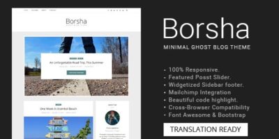 Borsha - Responsive Minimal Ghost Theme by GBJsolution