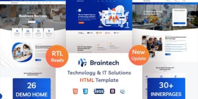 Braintech - Technology & IT Solutions HTML Template by rs-theme