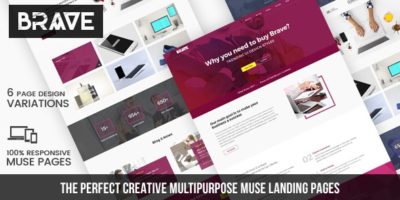 Brave - Creative Multipupose Muse Templates by goaldesigns