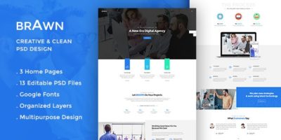 Brawn - Creative & Multipurpose PSD Template by enFusionThemes