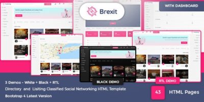 Brexit - Classified and Directory Social Networking HTML Template by Gambolthemes