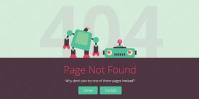 Brokebot - Animated SVG 404 Error Pages by dxc