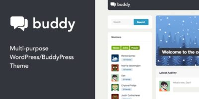 Buddy: Simple WordPress & BuddyPress Theme by GhostPool
