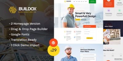 Buildox - Construction and Building WordPress Theme by codeixer