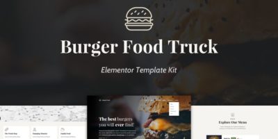 Burger Food Truck - Popup Restaurant Elementor Template Kit by themosaurus