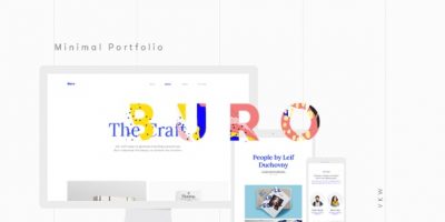 Buro - Minimal Bootstrap & Typography Portfolio Template by VanKarWai