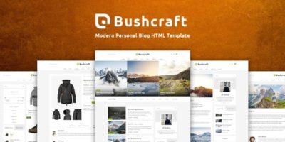 Bushcraft - Personal Blog HTML Template by AtiX