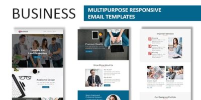 Business - Multipurpose Responsive Email Template with Online StampReady Builder Access by fourdinos