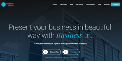 Business-x: Business Landing Page by codestarthemes