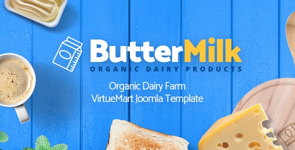 ButterMilk - Organic Dairy Farm VirtueMart Joomla Template by dhsign