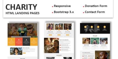 CHARITY - Multipurpose Responsive HTML Landing Page by fourdinos