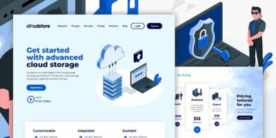 CLOUDSTORE - Multi-Purpose HTML Landing Page Template for Business and Startups by codefest
