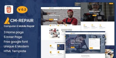 CM-Repair - Computer and Mobile Repair Store HTML Template by s7template