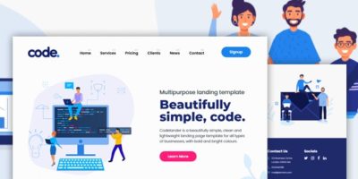 CODELANDER - Multi-Purpose HTML Landing Page Template for Business and Startups by codefest