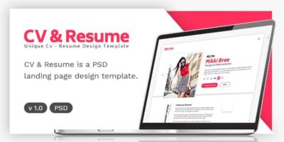 CV and Resume Landing Page by 786theme