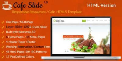 Cafe Slide - Responsive Restaurant HTML5 Template by AccuraThemes