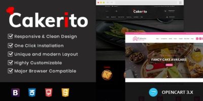 Cakerito - Cake Shop Opencart 3.x Responsive Theme by Aeipix