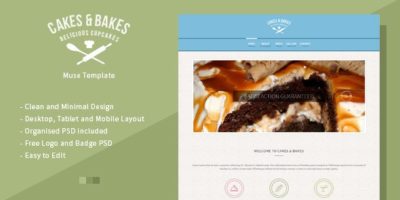 Cakes & Bakes - Muse Template by WellMadePixel