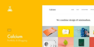 Calcium - Minimalist Portfolio & Blogging Theme by Laborator