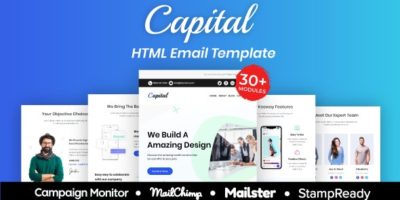 Capital - Multipurpose Responsive Email Template 30+ Modules Mailchimp by grapestheme