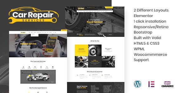Car Repair Services & Auto Mechanic WordPress Theme + RTL by SmartDataSoft