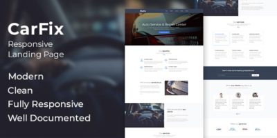 CarFix - Responsive Auto Service Landing Page Template by QuietLab