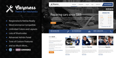 CarPress - WordPress Theme For Mechanic Workshops by ProteusThemes