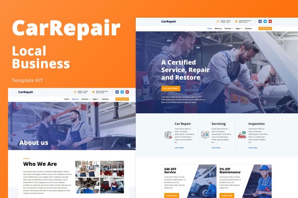 CarRepair - Local Business Template Kit by PuzzlerBox