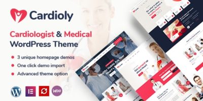 Cardioly - Cardiologist and Medical WordPress theme by designervily