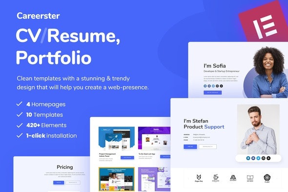 Careerster - CV/Resume Elementor Templates by Pixelshow