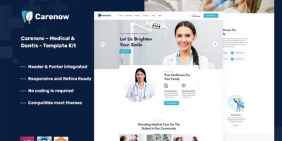 Carenow – Medical & Dentist Elementor Template Kit by themesflat