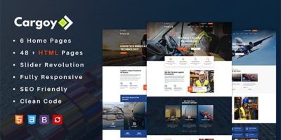 Cargoy - Logistics & Transportation HTML Template by ThemePaw