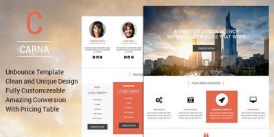 Carna - Premium Unbounce Landing Page Template by enFusionThemes