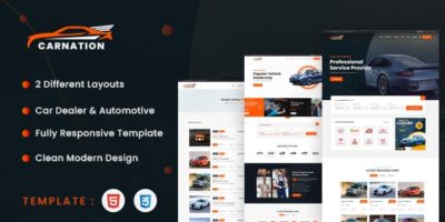 Carnation - Car Dealership and Listings HTML Template by ThemeBeyond