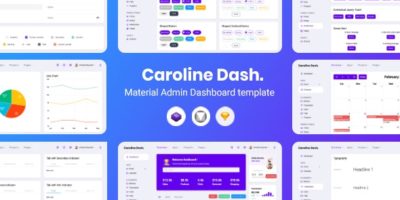 Caroline Dash Material Responsive Admin Template by bootstrapdashHQ