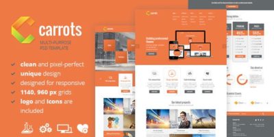 Carrots - PSD Template by Design_service