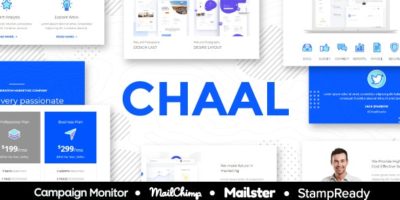 Chaal - Business Email Set - 100+ Modules StampReady Builder + Mailster & Mailchimp Editor by grapestheme