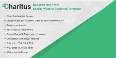 Charitus - Donation Non Profit Charity Website Bootstrap Template by xoo_themes
