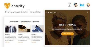 Charity Corporate Responsive Email Template by rsacreative