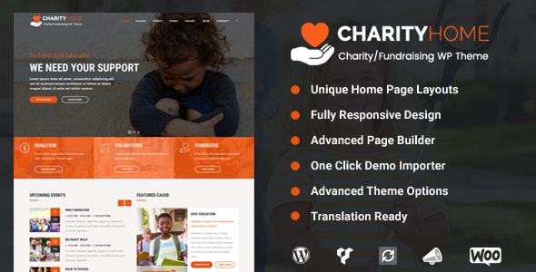 Charity Home - Fundraising WordPress Theme by TonaTheme