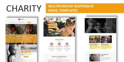 Charity - Multipurpose Responsive Email Template With Online StampReady Builder Access by fourdinos