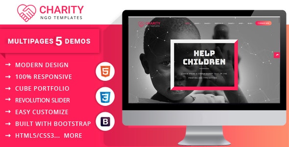 Charity Nonprofit Multipage Joomla Template by adobitheme