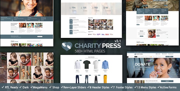 Charity Press HTML by ThemeMascot