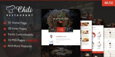 Chili - Premium Restaurant Muse Template by digitalcenturysf