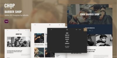 Chop - Barber Shop Adobe XD Template by adveits