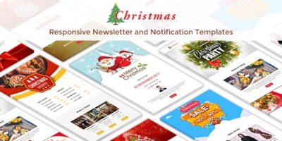 Christmas - 10 Responsive Newsletter and Notification Templates by evethemes