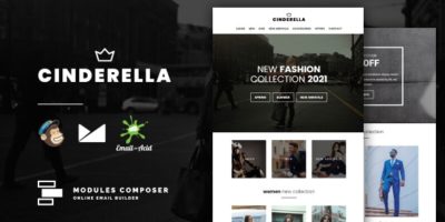 Cinderella - E-commerce Responsive Email for Fashion & Accessories with Online Builder by Psd2Newsletters