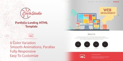 Circle Studio - Portfolio Landing HTML Template by EXSYthemes