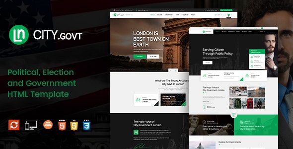 CityGovt - Political and Government HTML Template by ThemeKalia