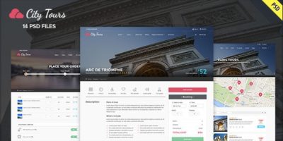 CityTours PSD - Travel and Hotels by Ansonika